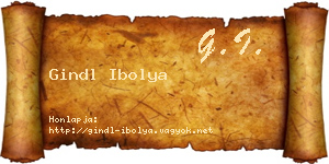 Gindl Ibolya névjegykártya