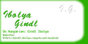ibolya gindl business card